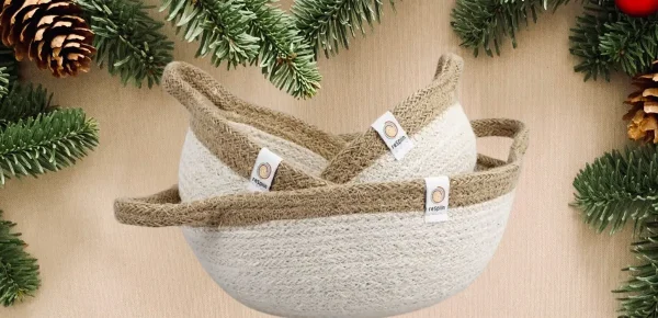 Respiin bež košarice iz jute